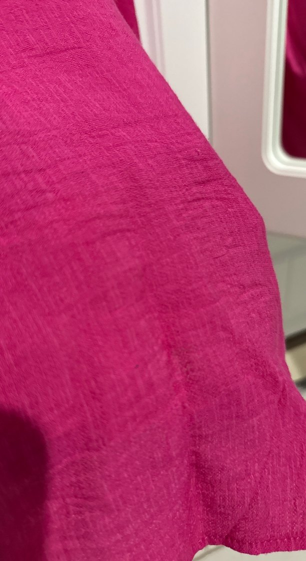 Pembe Nakışlı Uzun Kollu Bohem Gömlek - Görsel 4