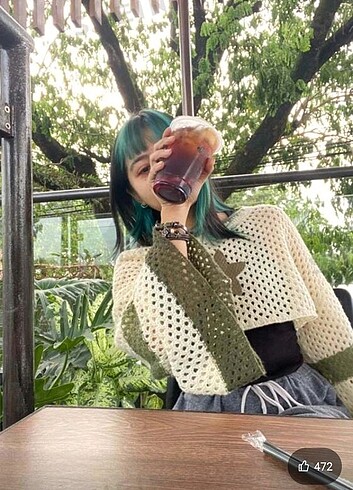 m Beden SHEİN Y2K YILDIZ BASKILI FİLE ÖRGÜLÜ CROP BLUZ