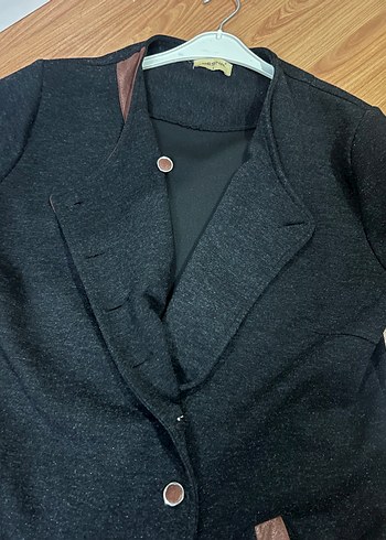 Düğmeli Siyah Uzun Kadın Mevsimlik Tunik - Görsel 5