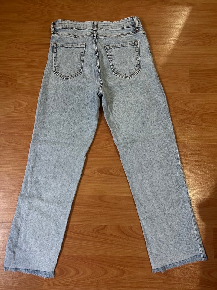 Buz mavisi Kadın Denim Pantolon - Görsel 3