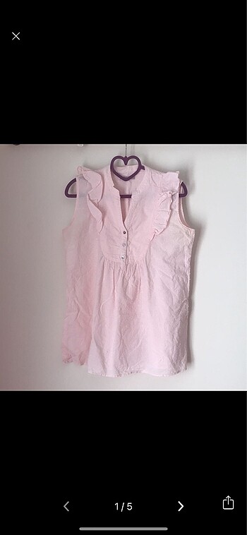 Toz pembe bluz