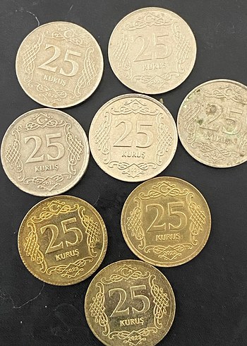 Altın Renk 25 Kuruş Vintage Rozet - Görsel 2