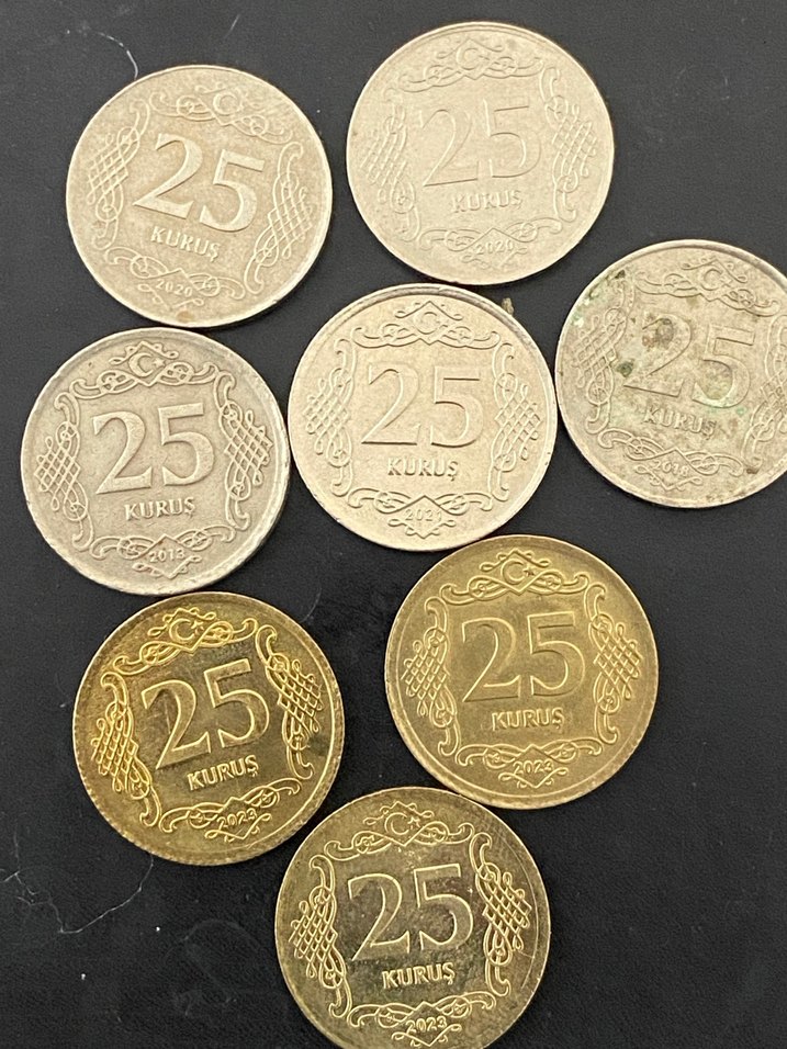 Altın Renk 25 Kuruş Vintage Rozet - Görsel 2