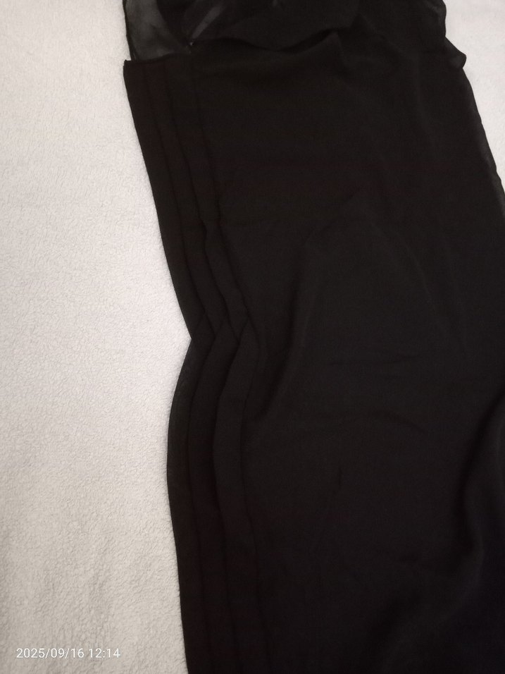 Kadın Siyah Pileli hazır şal - Görsel 2