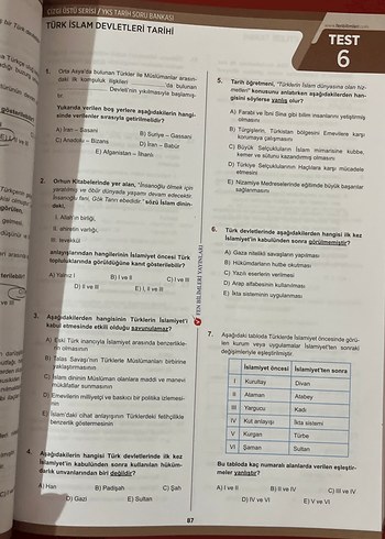  Beden YKS Tarih Soru Bankası - Fen Bilimleri