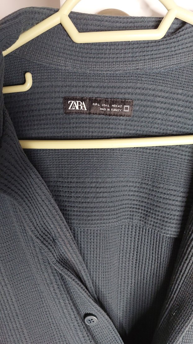 Düğmeli Kısa Kollu Yeşil Erkek Keten Gömlek - Görsel 4