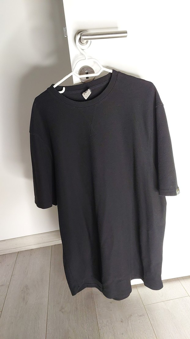 Siyah Erkek Kısa Kollu Basic Tişört - Görsel 2