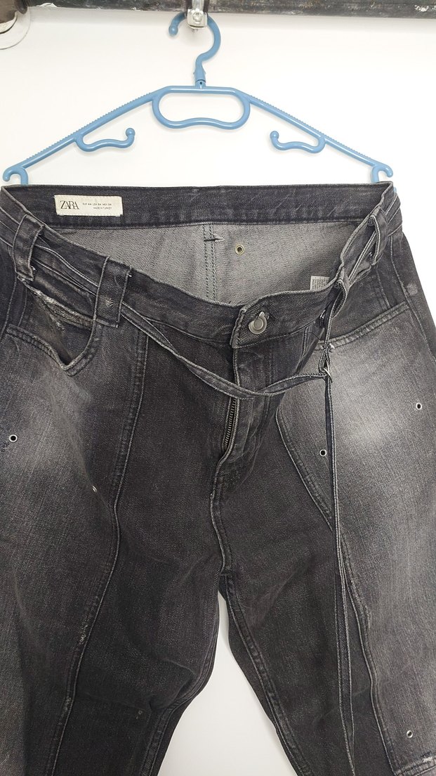 kemerli ispanyol paça zara jean - Görsel 4