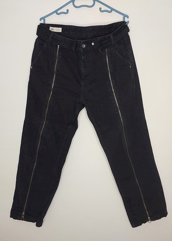 Fermuarlı flared zara jean - Görsel 3