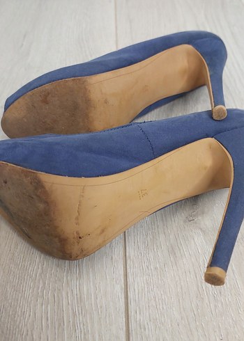 bershka mavi kumas topuklu - Görsel 8