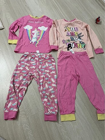 4 parça pijama takımı penye 3-4 yaş