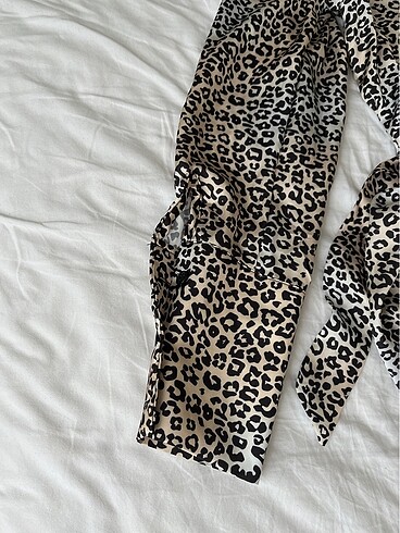 s Beden Leopar tek kol elbise