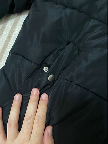xs Beden siyah Renk Bershka Şişme Mont