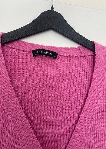 Trendyol & Milla Düğmeli Pembe V Yaka Kadın Hırka