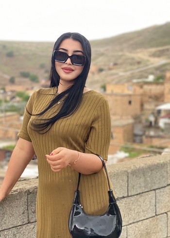 xl Beden haki Renk Kadın Şık Rahat Salaş Uzun Elbise