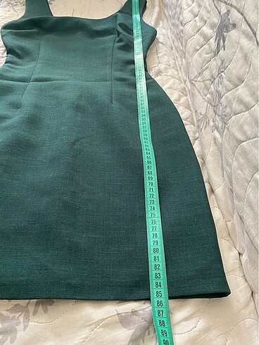 36 Beden yeşil Renk Softone Kumaş Elbise 36 Beden