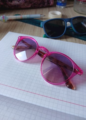 Şeffaf Pembe Çocuk Güneş Gözlüğü
