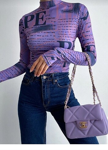 Mor uzun kollu crop
