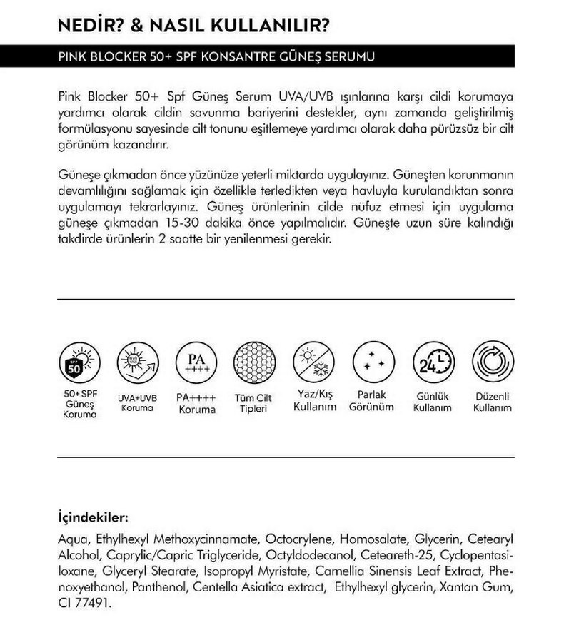 Koreaco Pink Blocker SPF50+ GüneşKoruyucu Serum - Görsel 2