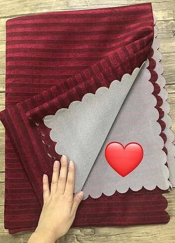 Taç Bordo çekyat örtüsü 
