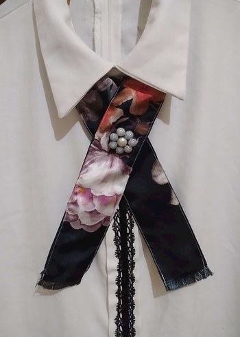 İnci Detaylı Lacivert Fiyonk Saç Aksesuarı - Görsel 5