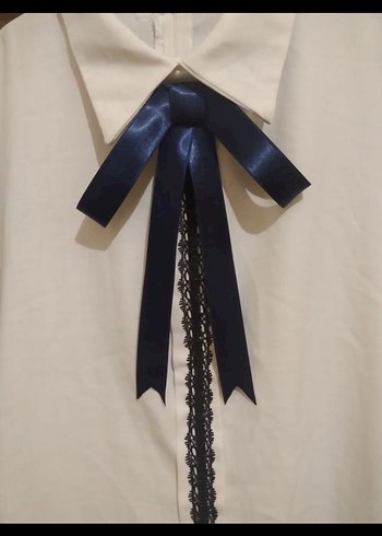 İnci Detaylı Lacivert Fiyonk Saç Aksesuarı - Görsel 8