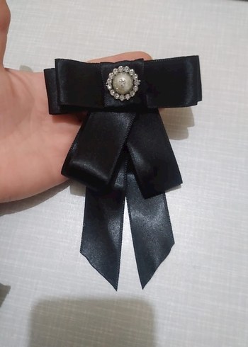 İnci Detaylı Lacivert Fiyonk Saç Aksesuarı - Görsel 7