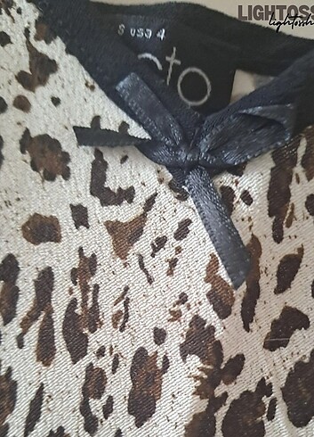 m Beden Defacto Leopar desenli elbise
