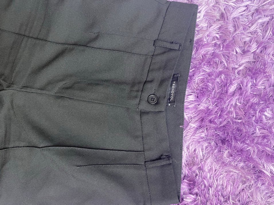 Siyah kumaş pantolon - Görsel 3