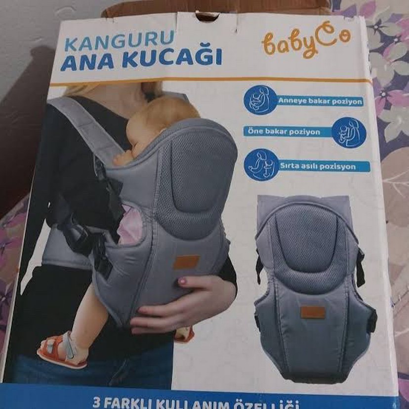 Gri Bebek Taşıyıcı Kanguru - Görsel 5