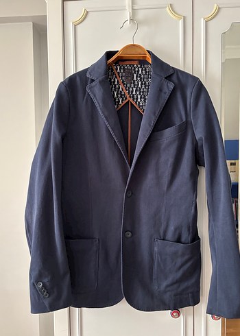 Lacivert Denim Erkek Ceket