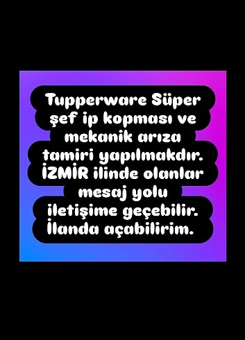 Tupperware Süper Şef İpi