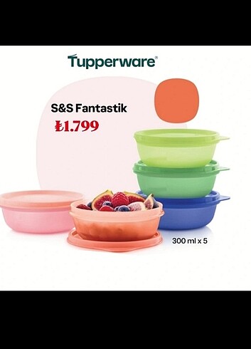 Tupperware Fantastik Set 5 li 