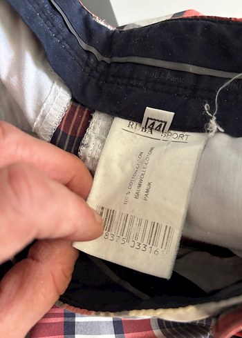 Kırmızı Ekose Desenli Rahat Kesim Erkek Şort - Görsel 5