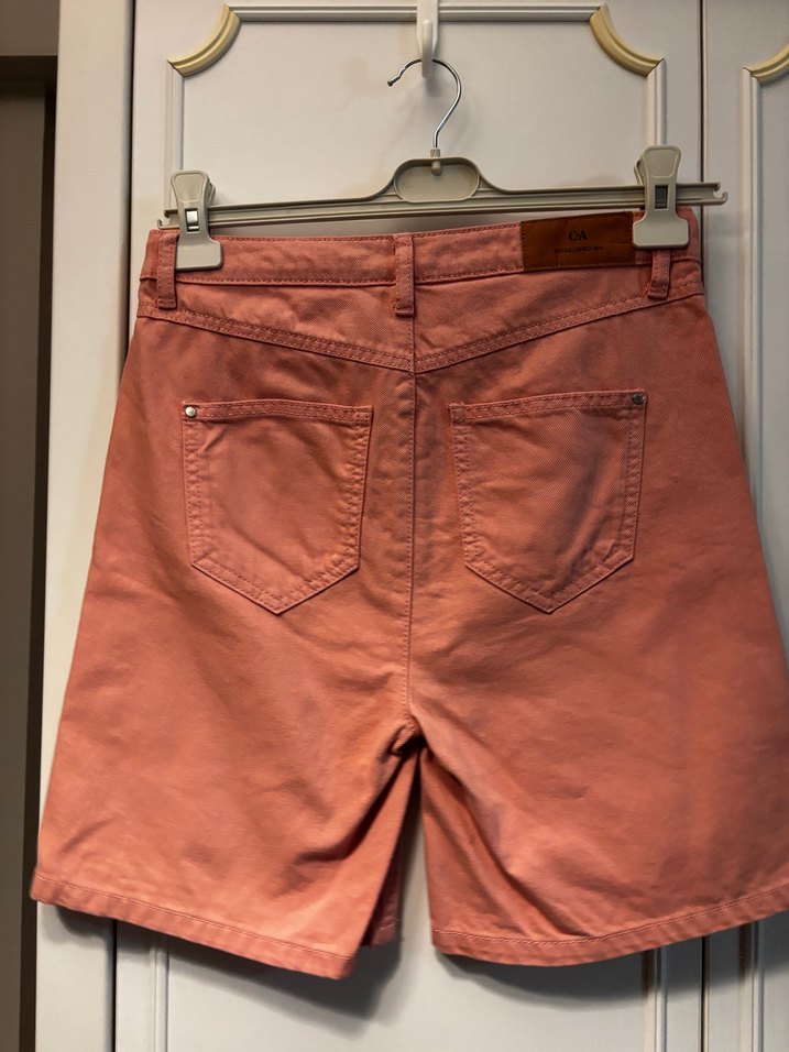 Pembe Loose Fit Mini Bermuda Şort - Görsel 3