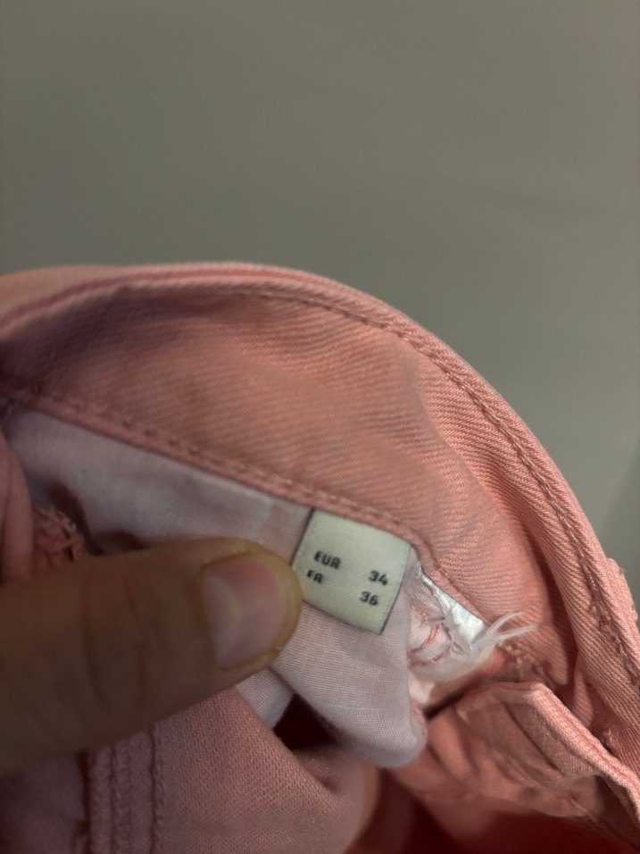 Pembe Loose Fit Mini Bermuda Şort - Görsel 4