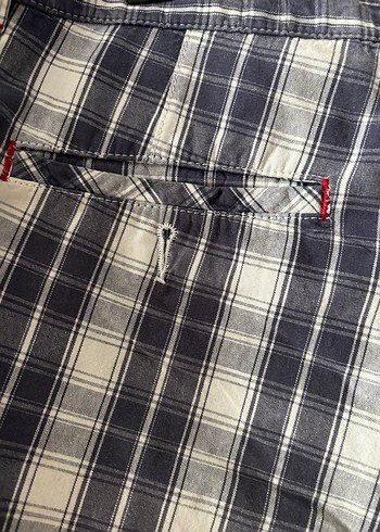 Gri Kareli Erkek Bermuda Şort L beden - Görsel 4