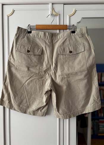 Bej Erkek Rahat Kesim Midi Şort - Görsel 3