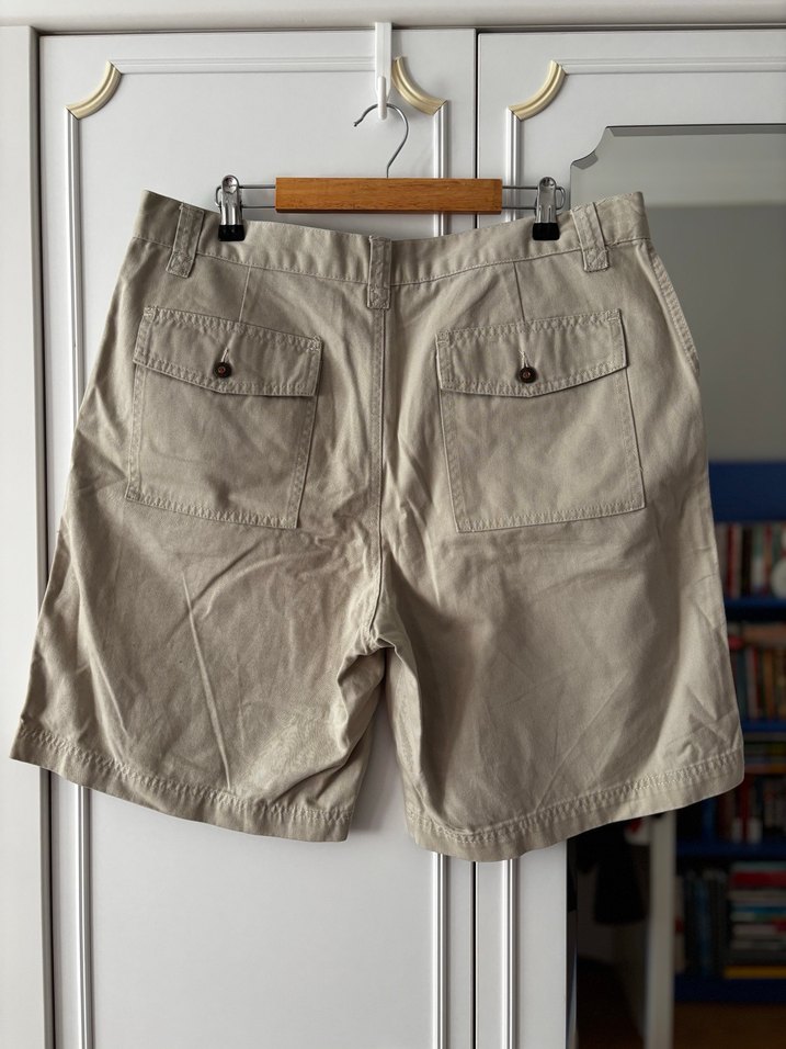Bej Erkek Rahat Kesim Midi Şort - Görsel 3