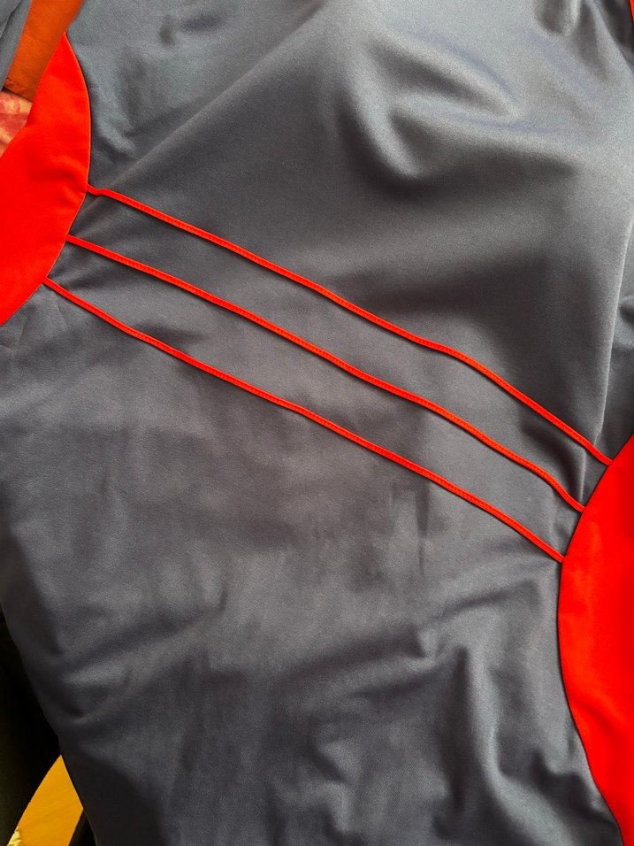 Lacivert Kırmızı Detaylı Tesettür Mayo üst 50 beden - Görsel 4