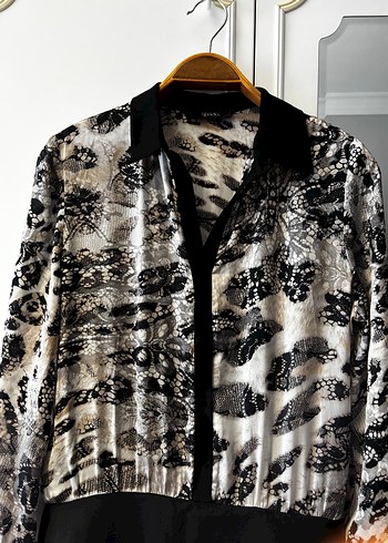 Gri Yılan Desenli elbise - Görsel 4