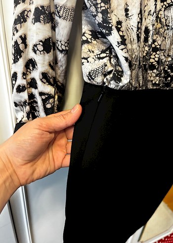 Gri Yılan Desenli elbise - Görsel 6