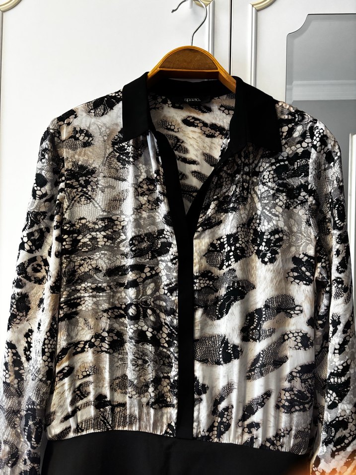 Gri Yılan Desenli elbise - Görsel 4