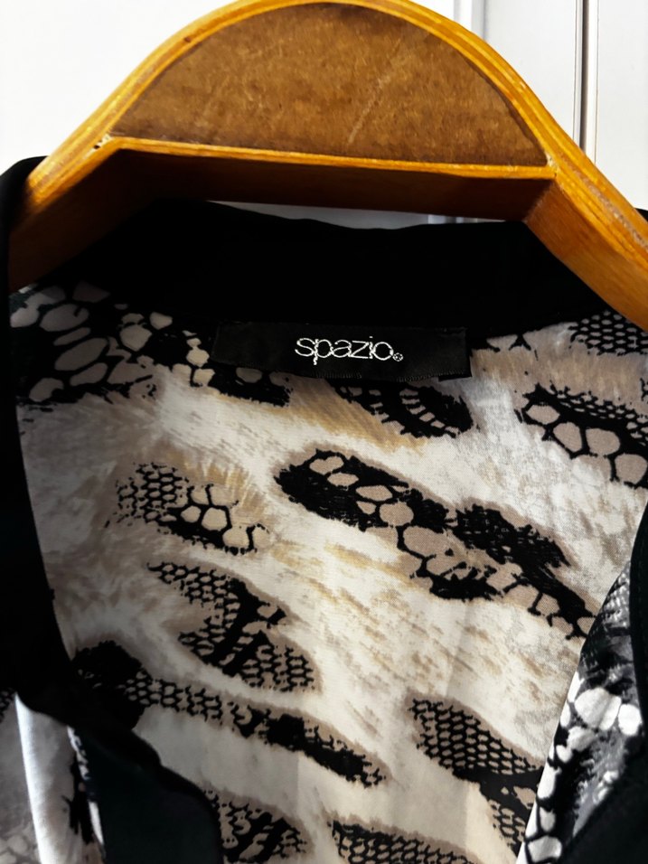 Gri Yılan Desenli elbise - Görsel 3