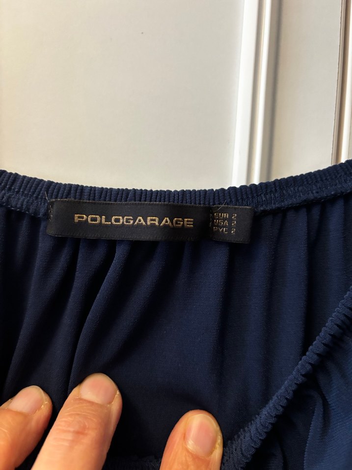 Lacivert Drapeli Midi Bohem Elbise - Görsel 3