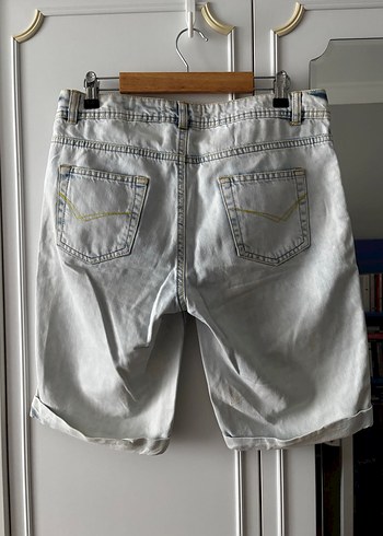 Yırtık Detaylı Gri Kadın Kot Şort 38 beden - Görsel 2