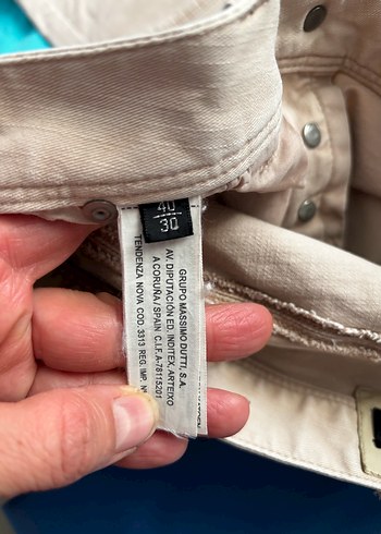 Bej Kadın Denim Midi Pantolon - Görsel 5