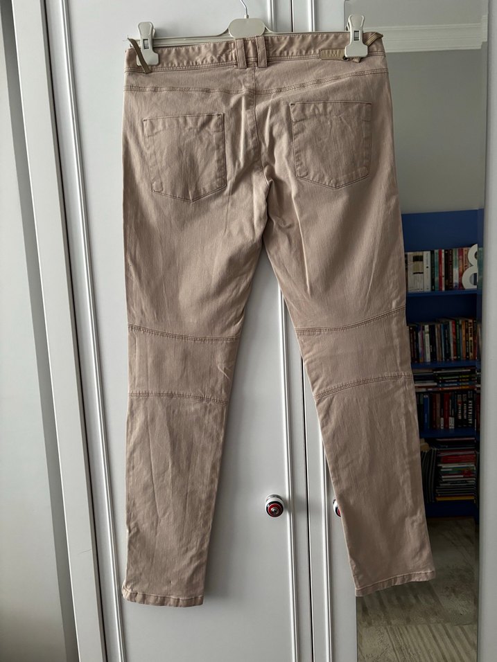 Bej Kadın Denim Midi Pantolon - Görsel 3