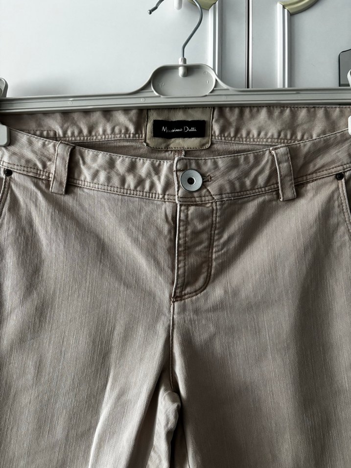 Bej Kadın Denim Midi Pantolon - Görsel 2