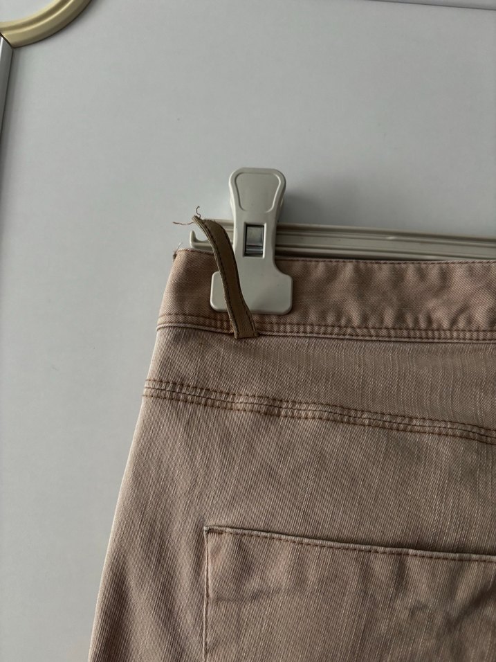 Bej Kadın Denim Midi Pantolon - Görsel 4